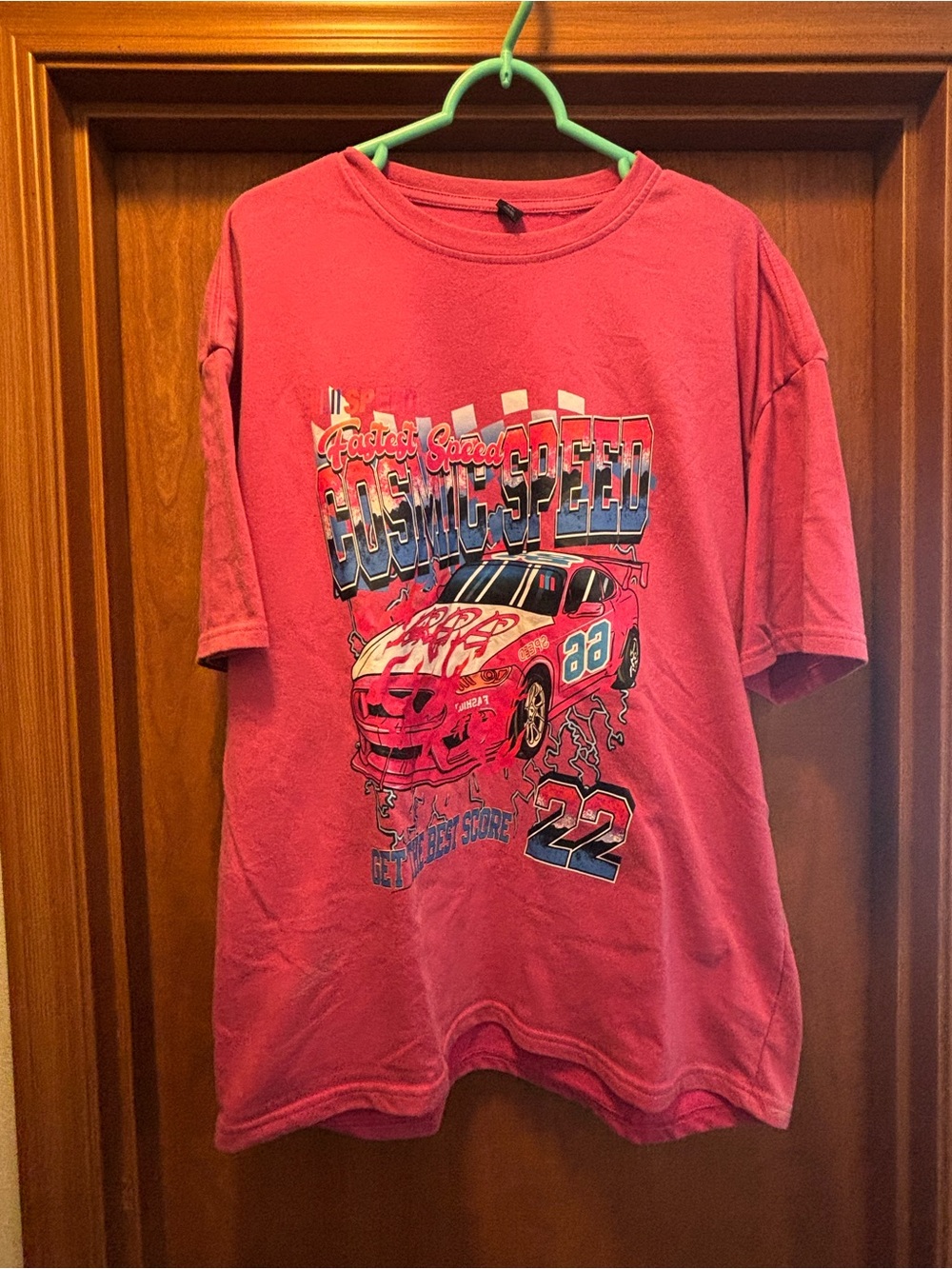 ROMWE Pink Racing Graphic Tee for Kids